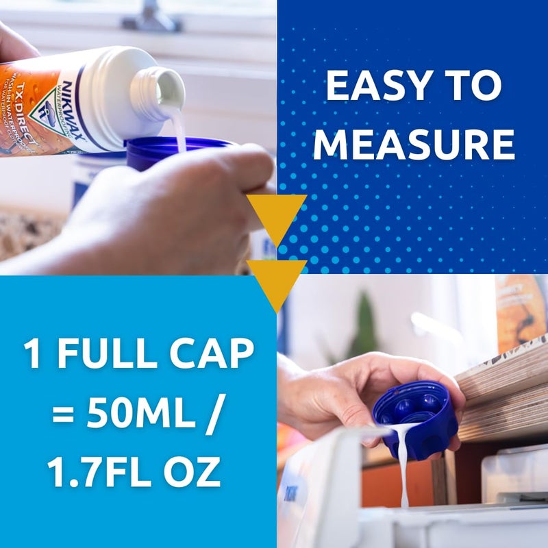 Nikwax TX.Direct Wash-in, 1L, High Performance Waterproofing Renewal Treatment Restores DWR Water Repellency in Jackets, Outerwear, Rain, Ski and Snow Gear - Image 5